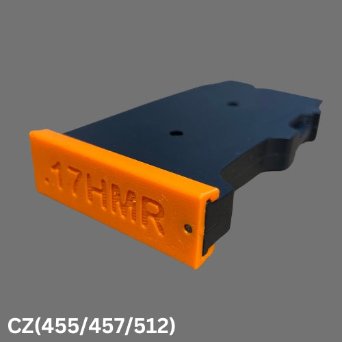 CZ455/457/412 10 ROUND MAGAZINE BASE CAP -  17HMR & 22WMR - HUNTER ORANGE