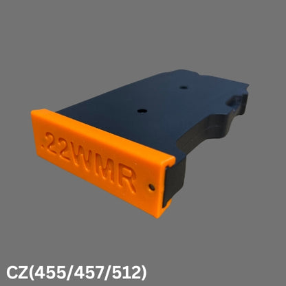 CZ455/457/412 10 ROUND MAGAZINE BASE CAP -  17HMR & 22WMR - HUNTER ORANGE