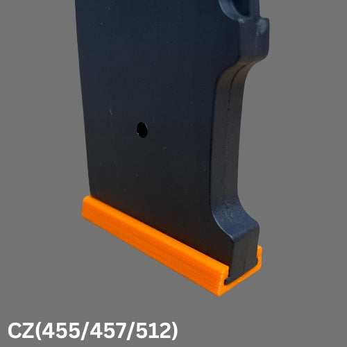 CZ455/457/412 10 ROUND MAGAZINE BASE CAP -  17HMR & 22WMR - HUNTER ORANGE