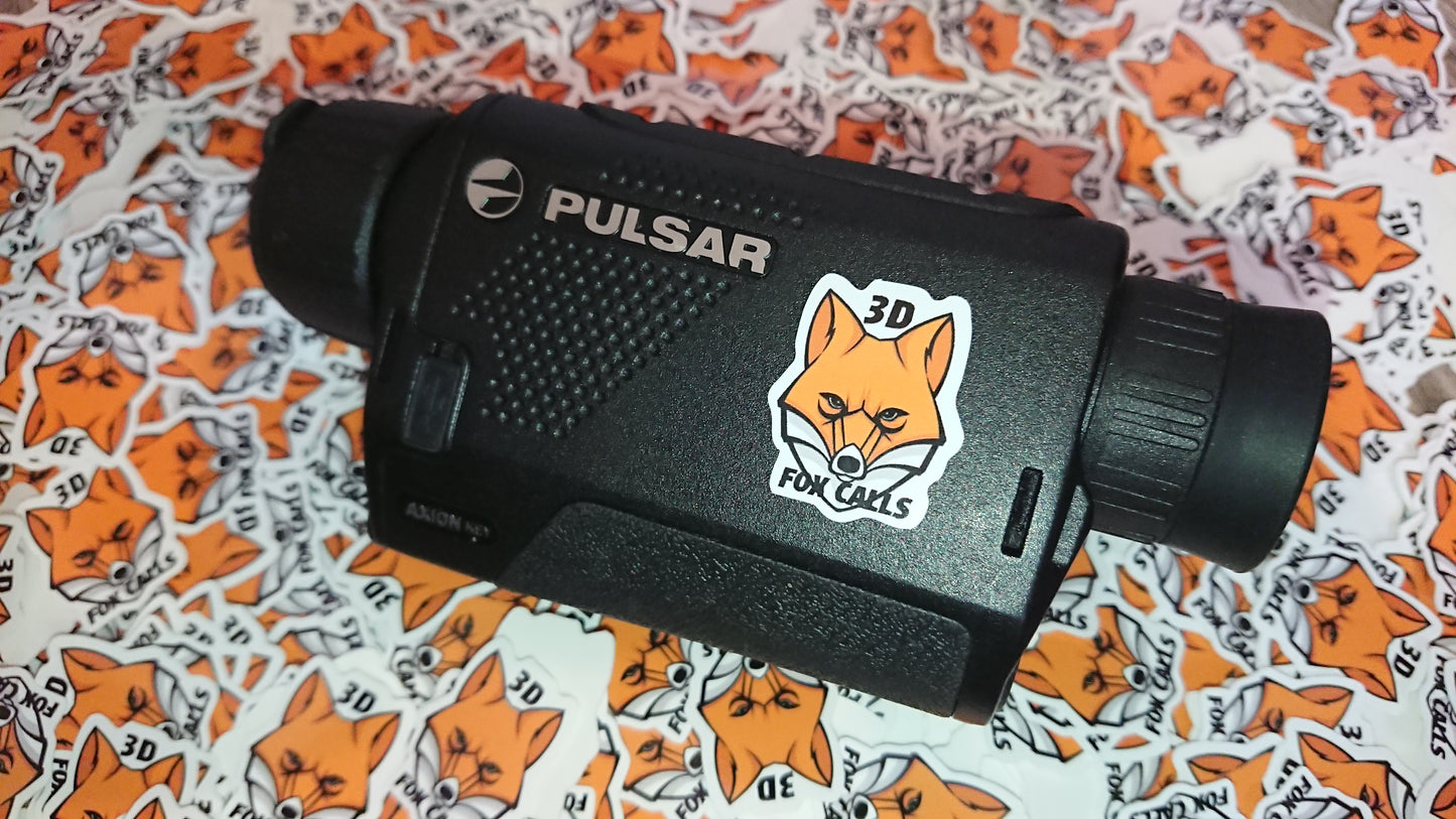Small 3D FOX Calls Logo Decal/Sticker 25mm