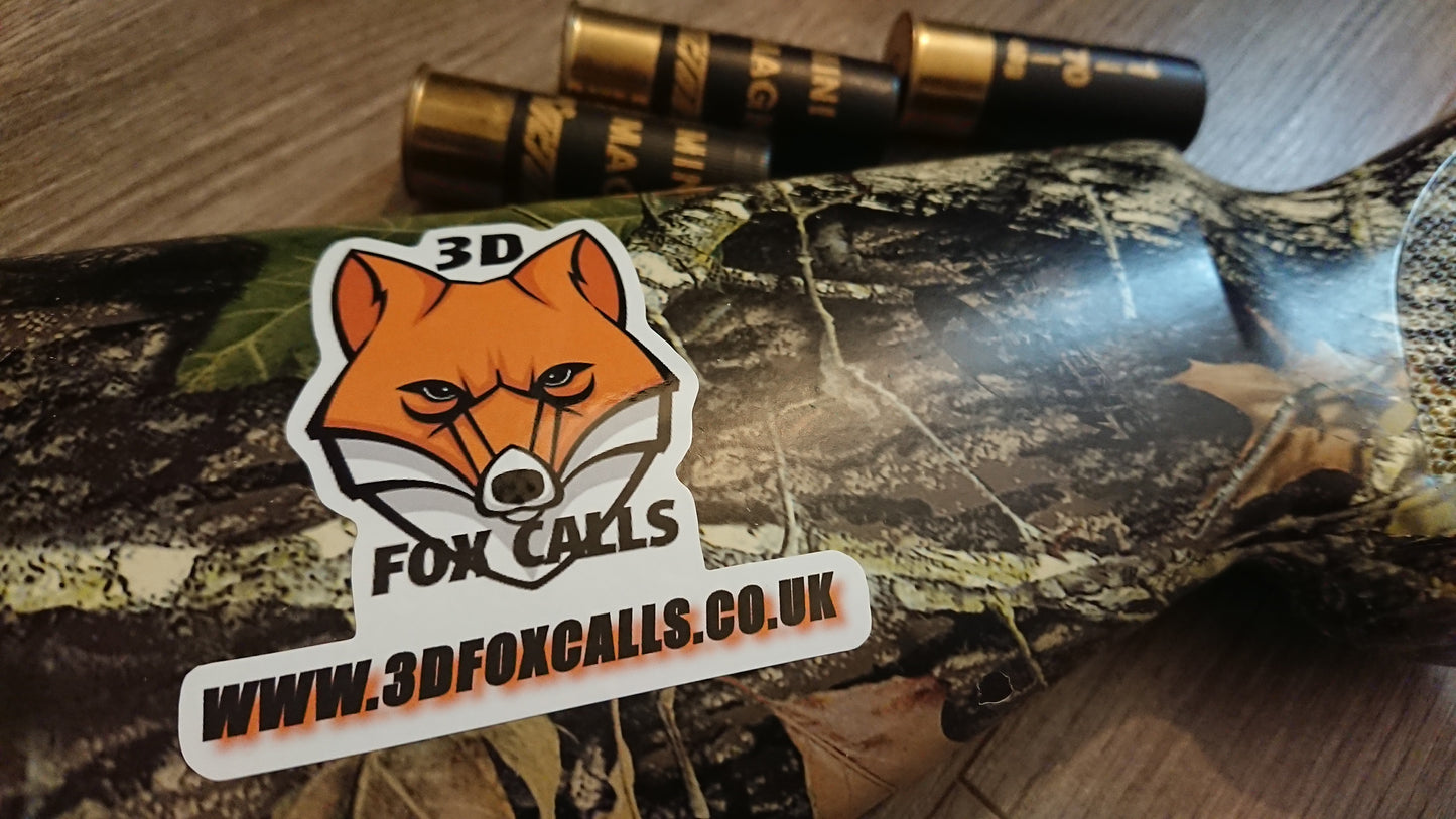 Large 3D FOX Calls Decal/Sticker 40mm